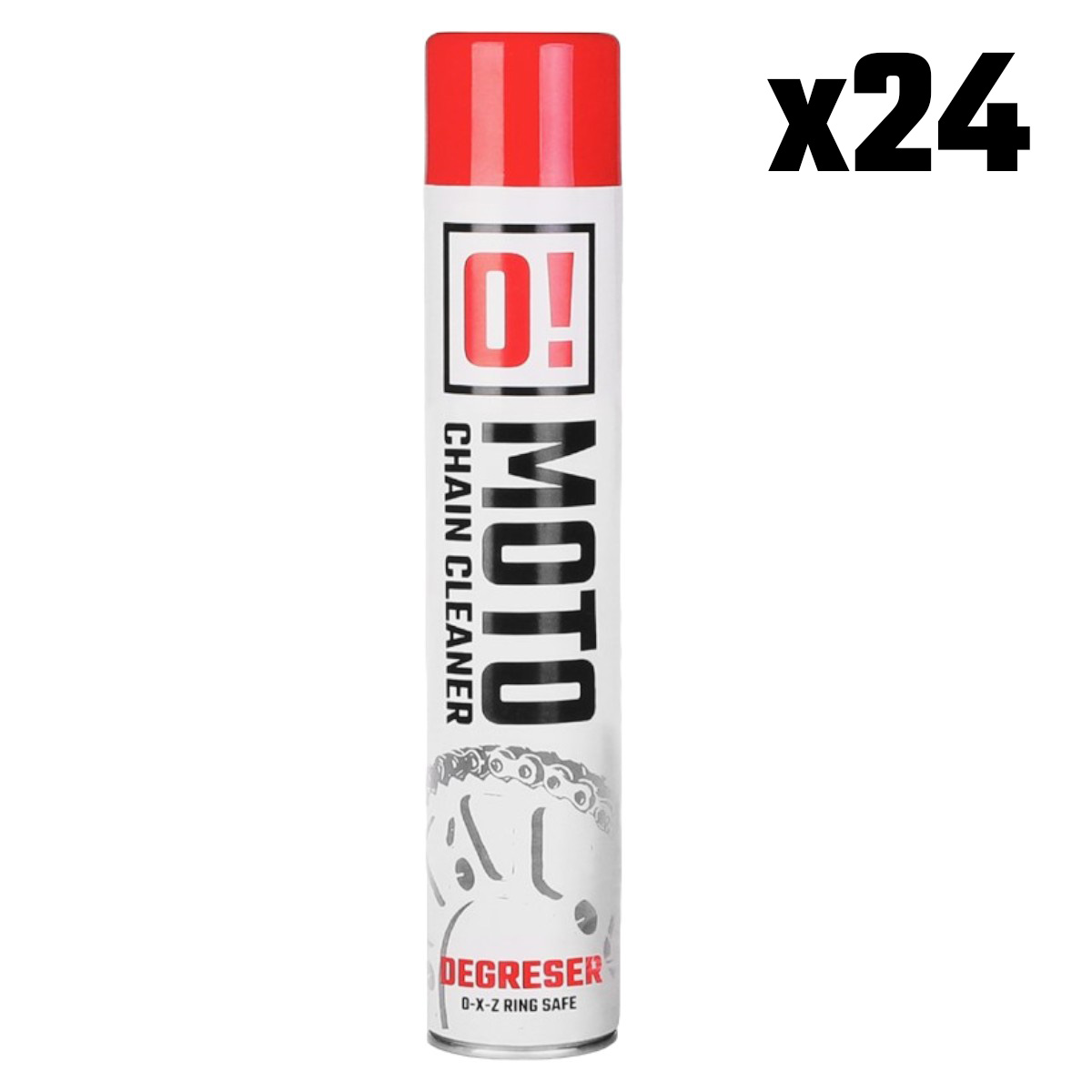 OMOTO sada 24 kusy sprej čistší na umývání řetězu 750ML O! CHAIN CLEANER (O!MOTO) (OLE-007) (set 24 kusy)